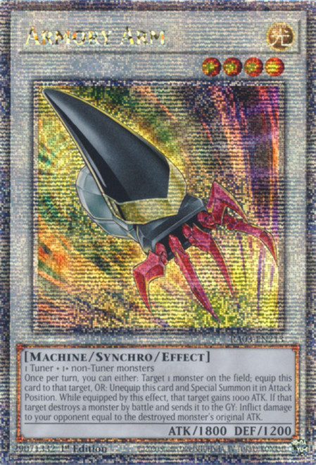 RA03-EN213 Armory Arm (Quarter Century Secret Rare)
