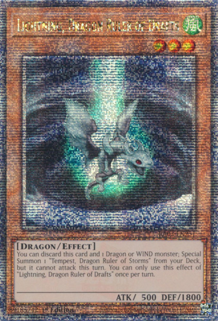 RA03-EN257 Lightning, Dragon Ruler of Drafts (Quarter Century Secret Rare)