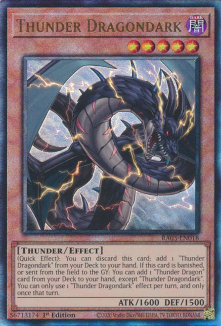 RA03-EN018 Thunder Dragondark (Ultimate Rare)