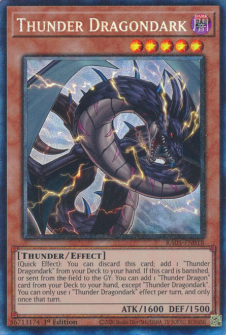 RA03-EN018 Thunder Dragondark (Collector's Rare)
