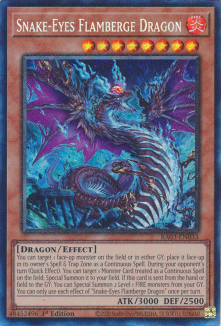 RA03-EN033 Snake-Eyes Flamberge Dragon (Collector's Rare)