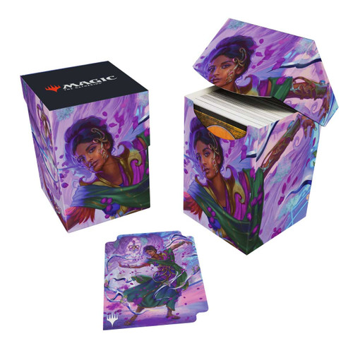 MTG Aetherdrift 100+ Deck Box Commander featuring Saheeli, Radiant Creator