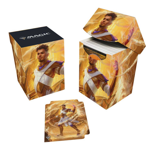 MTG Aetherdrift 100+ Deck Box Borderless Racer featuring Basri, Tomorrow's Champion