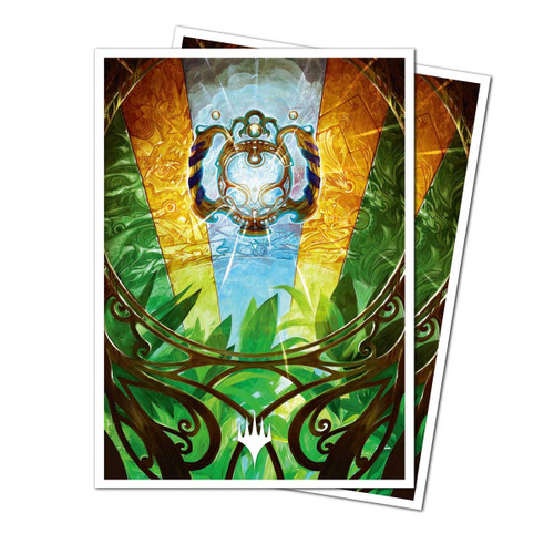 MTG Aetherdrift 105ct Apex Deck Protector sleeves Serialized Card featuring The Aetherspark