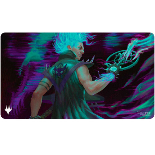 MTG Aetherdrift Playmat Borderless Racer featuring Winter, Cursed Rider