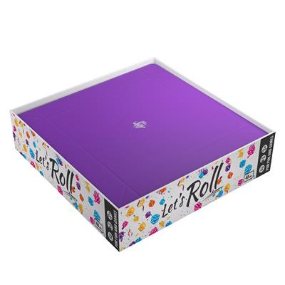 Magnetic Dice Tray Square: Black/Purple
