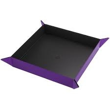 Magnetic Dice Tray Square: Black/Purple