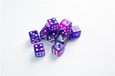Galaxy Series - Nebula - D6 Dice Set 16 mm (12 pcs) Purple