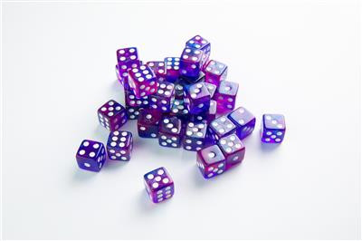 Galaxy Series - Nebula -  D6 Dice Set 12 mm (36 pcs) Purple