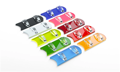 Set of 10 Card Stands: Multicoloured
