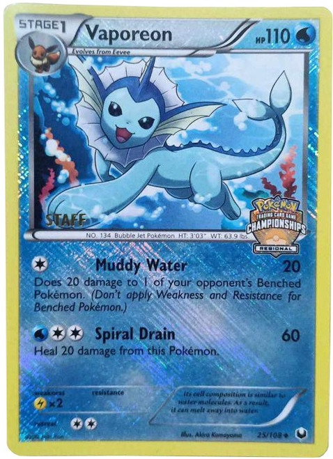 Dark Explorers 25/108 Vaporeon (REGIONAL League Promo STAFF)
