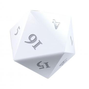 Vivid Heavy Metal Dice: White
