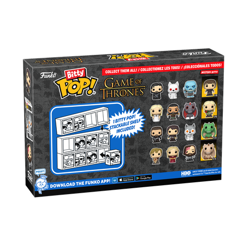 Bitty POP! Game of Thrones: Jon Snow, Ghost & White Walker 4-Pack