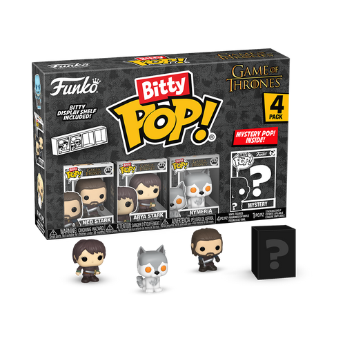 Bitty POP! Game of Thrones: Ned Stark, Arya Stark & Nymeria 4-Pack