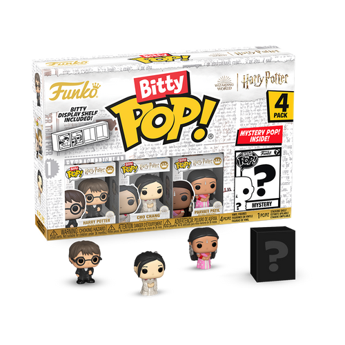 Bitty POP! Harry Potter and the Goblet of Fire: Harry Potter (Yule Ball), Cho Chang (Yule Ball) & Parvati Patil (Yule Ball) 4-Pack