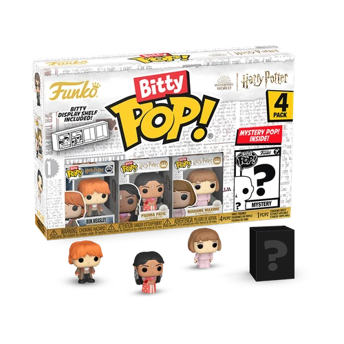 Bitty POP! Harry Potter and the Goblet of Fire: Ron Weasley (Yule Ball), Padma Patil (Yule Ball) & Madame Maxime (Yule Ball) 4-Pack