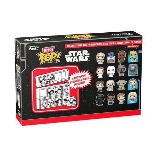 Bitty POP! Star Wars The Empire Strikes Back: Luke Skywalker (Hoth), R2-D2 & Chewbacca 4-Pack