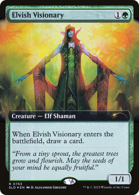 Elvish Visionary (Extended Art Foil) (Secret Lair - Elusive Elves)
