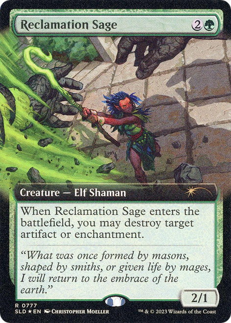 Reclamation Sage (Extended Art Foil) (Secret Lair - Elusive Elves)