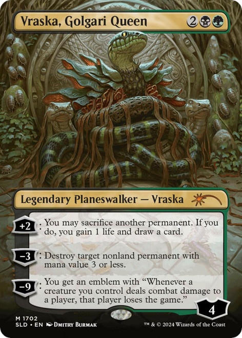 Vraska, Golgari Queen (Borderless Art) (Secret Lair - Showcase: Bloomburrow)