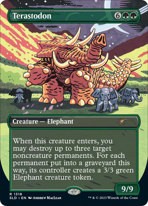 Terastodon (Borderless Foil) (Secret Lair - Andrew Maclean)