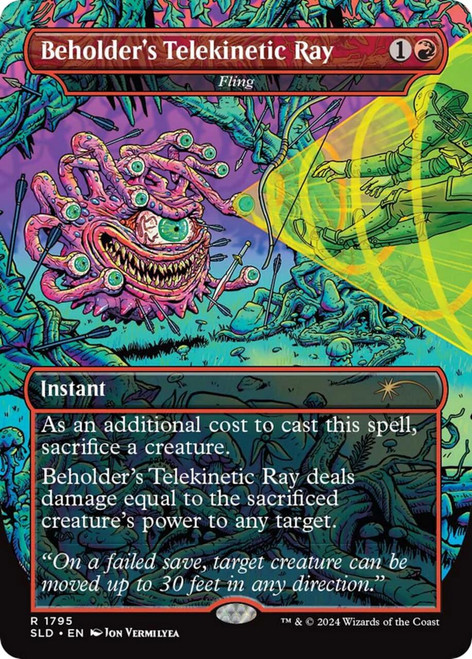Fling [Beholder's Telekinetic Ray] (Borderless Art) (D&D: Death is in the Eyes of the Beholder II)
