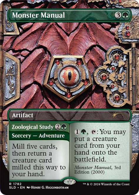 Monster Manual (Borderless Art) (Secret Lair - D&D: An Exhibition of Adventure)