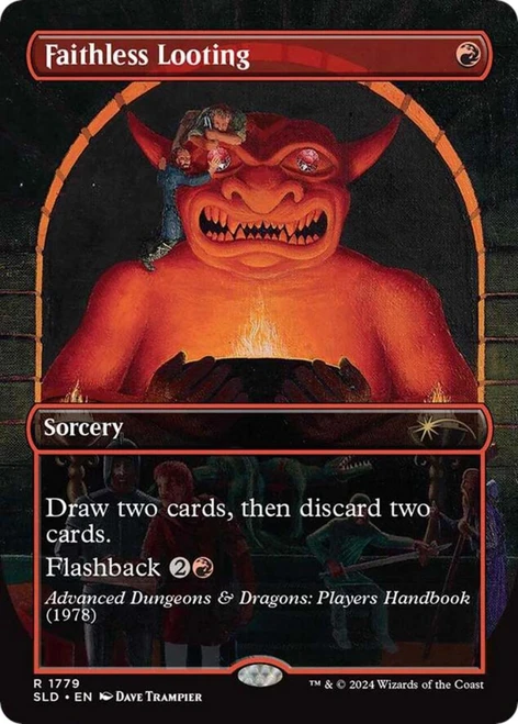 Faithless Looting (Borderless Foil) (Secret Lair - D&D: An Exhibition of Adventure)