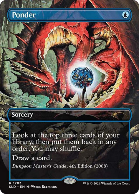 Ponder (Borderless Foil) (Secret Lair - D&D: An Exhibition of Adventure)