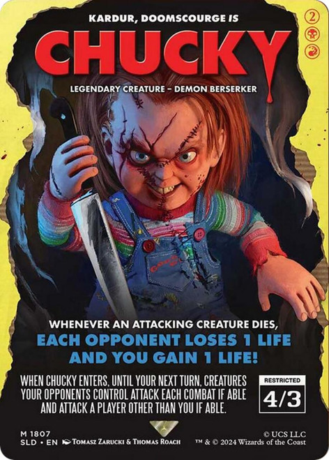 Kardur, Doomscourge [Chucky] (Borderless Foil) (Secret Lair - Chucky)