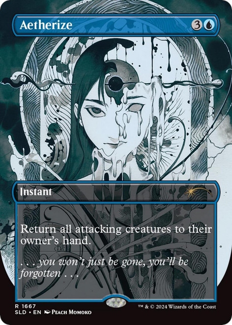 Aetherize (Borderless Art) (Secret Lair - Peach Momoko)