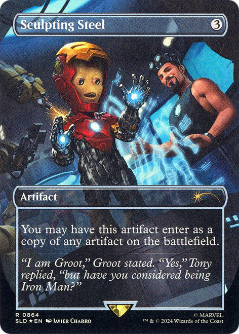 Sculpting Steel (Borderless Foil) (Secret Lair - Marvel's Iron Man)