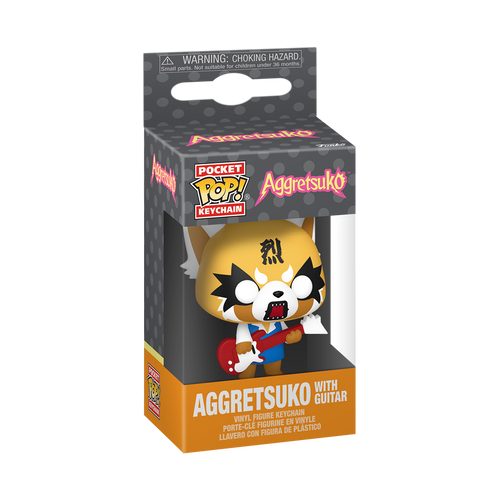 Pocket POP! Keychain: Aggretsuko - Aggretsuko with Guitar