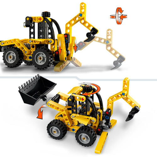 Technic Backhoe Loader Construction Vehicle Toy 42197