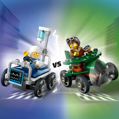 City Aeroplane vs. Hospital Bed Race Car Pack 60459