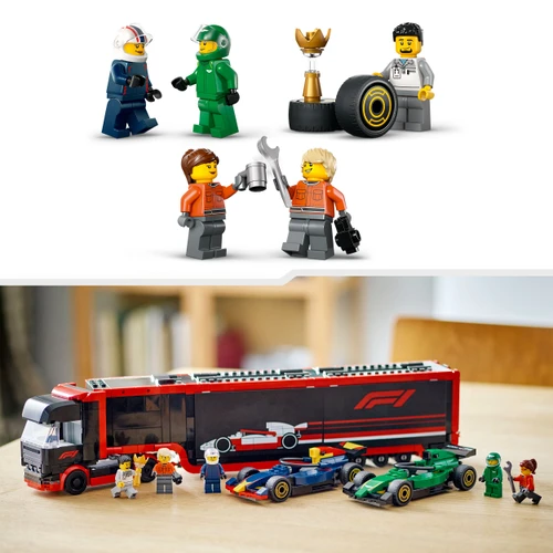 City F1 Truck with RB20 & AMR24 F1 Cars Playset 60445