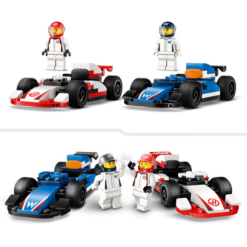 City F1 Williams Racing & Haas F1 Race Cars Set 60464