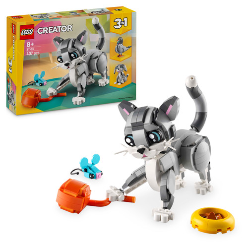 Creator 3in1 Playful Cat Animal Set 31163