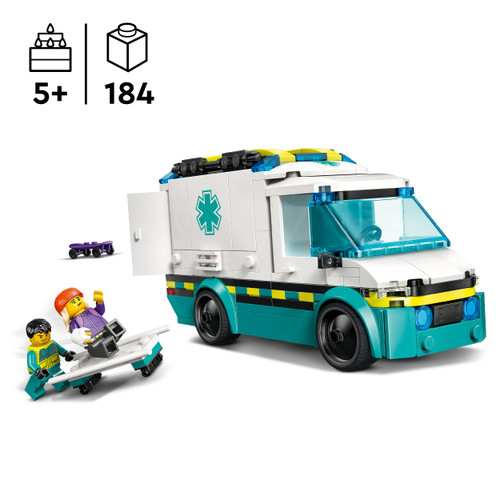 City Emergency Ambulance Vehicle Set with Minifigures 60451