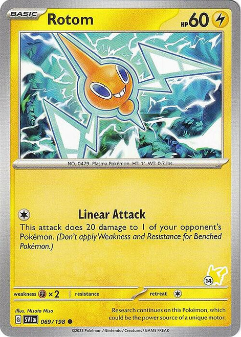 Scarlet & Violet (Base Set) 069/198 Rotom (Pikachu Symbol 14)