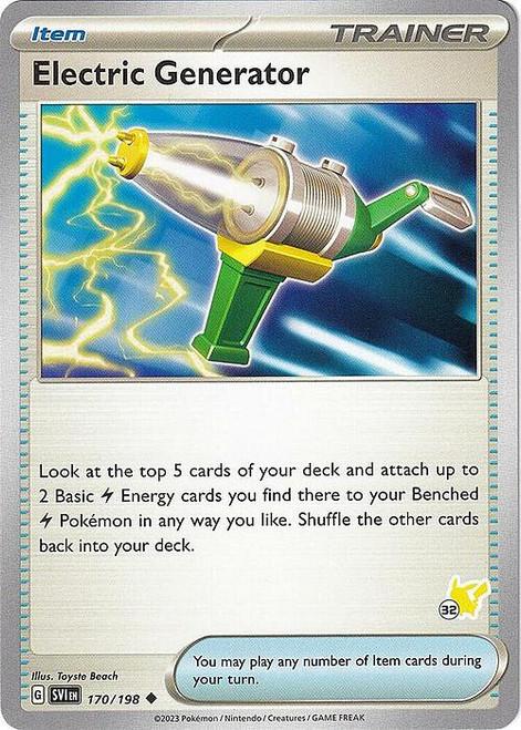 Scarlet & Violet (Base Set) 170/198 Electric Generator (Pikachu Symbol 32)