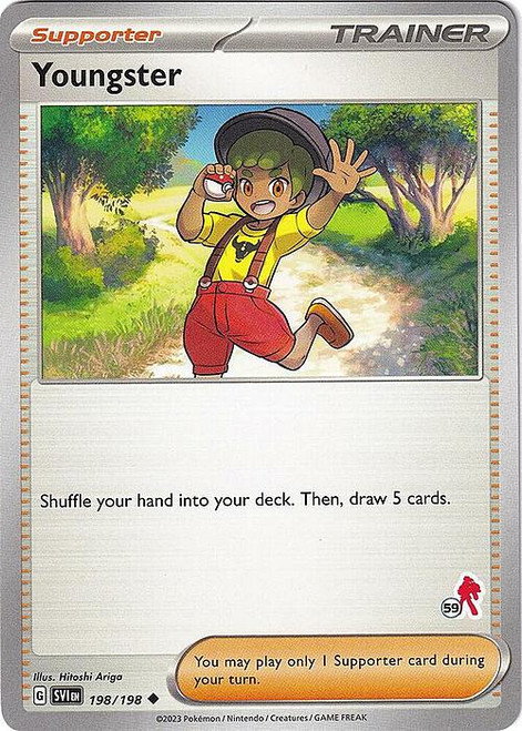 Scarlet & Violet (Base Set) 198/198 Youngster (Pikachu Symbol 59)