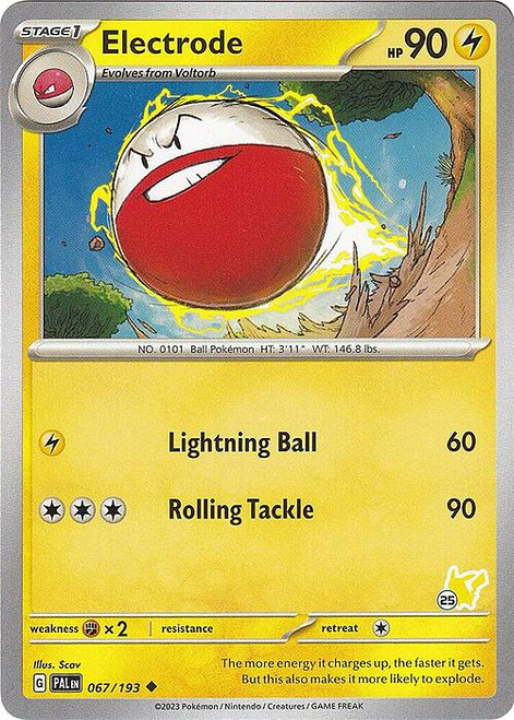 SV Paldea Evolved 067/193 Electrode (Pikachu Symbol 25)