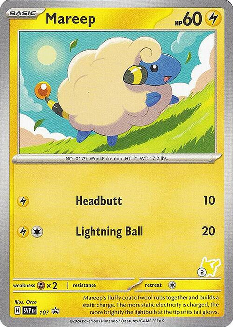 Scarlet & Violet Promo SVP107 Mareep (Pikachu Symbol 2)