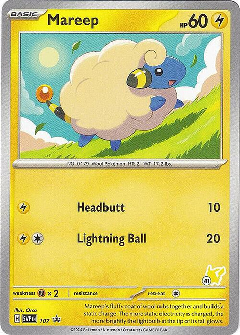 Scarlet & Violet Promo SVP107 Mareep (Pikachu Symbol 41)
