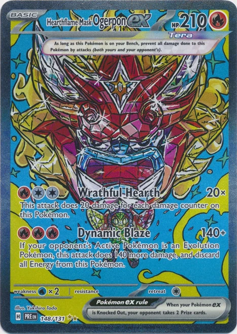 SV Prismatic Evolutions 148/131 Hearthflame Mask Ogerpon ex (Alternative Art, Full Art)