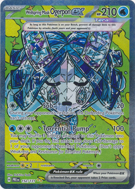 SV Prismatic Evolutions 152/131 Wellspring Mask Ogerpon ex (Alternative Art, Full Art)