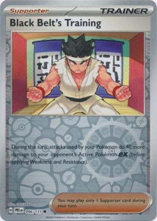SV Prismatic Evolutions 096/131 Black Belt's Training #096 (Reverse Holo)