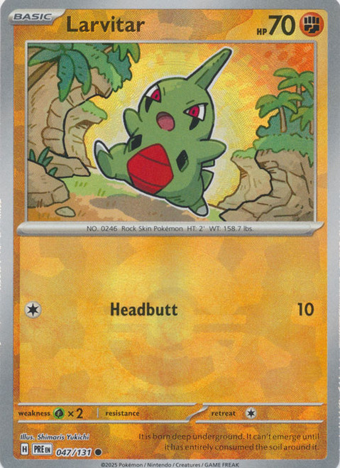 SV Prismatic Evolutions 047/131 Larvitar (POKE BALL Pattern Holo)