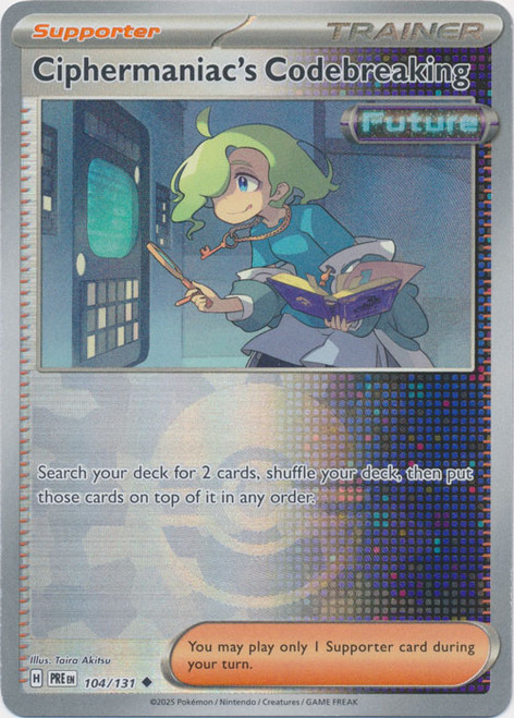 SV Prismatic Evolutions 104/131 Ciphermaniac's Codebreaking (POKE BALL Pattern Holo)